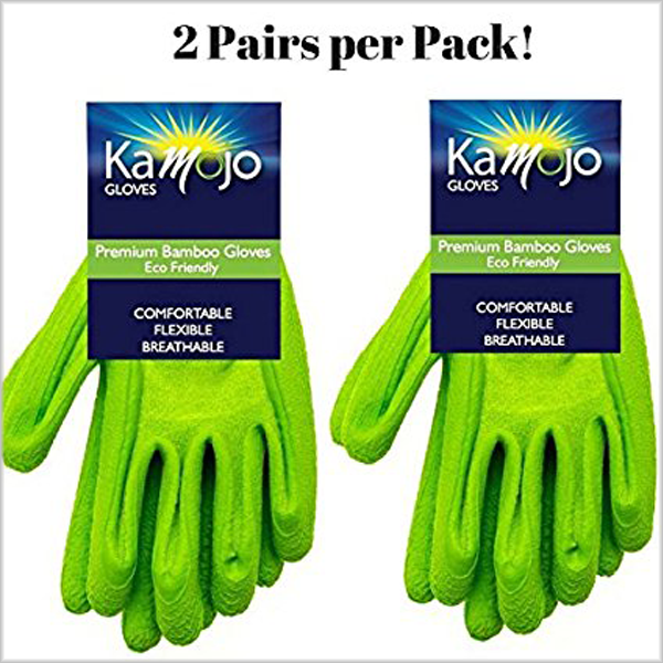 bamboo gardening gloves Bamboo Eco-Friendly Garden Gloves 2 Pairs Per pack – Kamojo