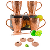 Image of Moscow Mule Copper Mugs Embossed Party Pack of 12