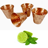 Image of Pure Copper Embossed Shot Glass Collection Set of 4