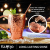 Image of 2 Sets Embossed Exclusive Moscow Mule Copper Mugs Gift Set of 4