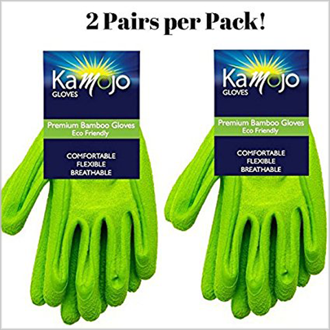Bamboo Eco-Friendly Garden Gloves 2 Pairs Per pack